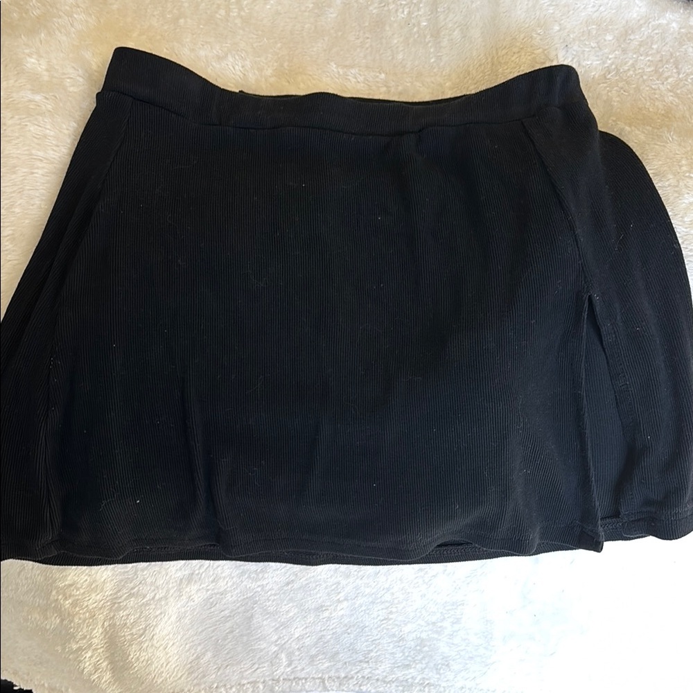 Black A-line Mini Skirt for Work